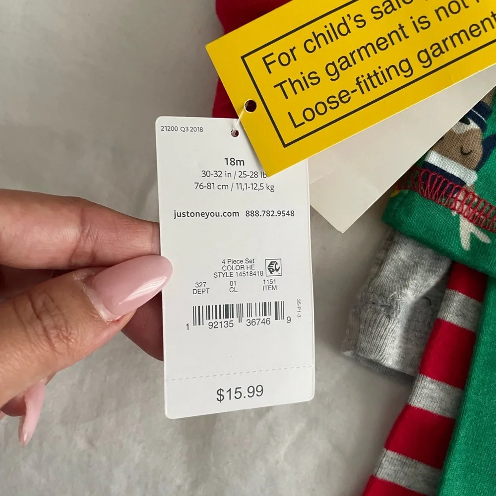 Carter’s Christmas Pajama Bundle | 2 Complete Pajama Sets | Size 18 Months | NWT